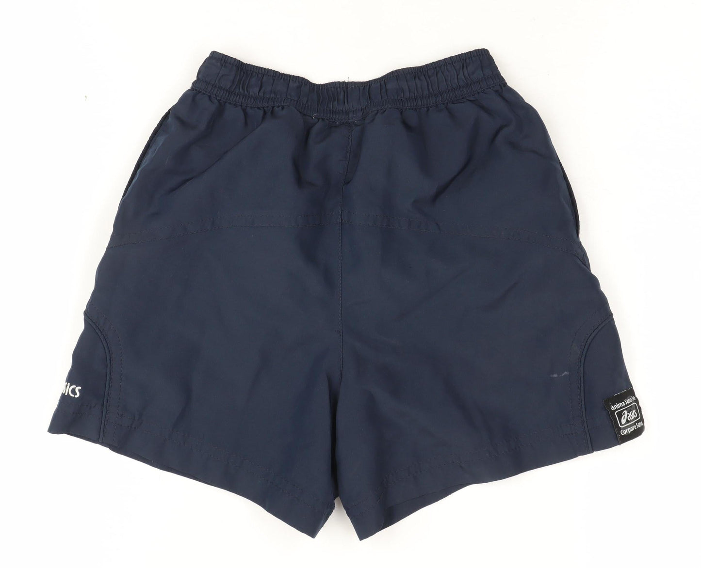 Asics Boys Blue Athletic Shorts 2-3 Years Elastic Waist Mesh