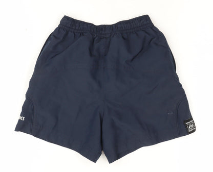 Asics Boys Blue Athletic Shorts 2-3 Years Elastic Waist Mesh