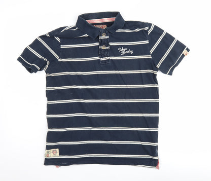 Tokyo Laundry Men’s Blue Striped Polo Shirt M