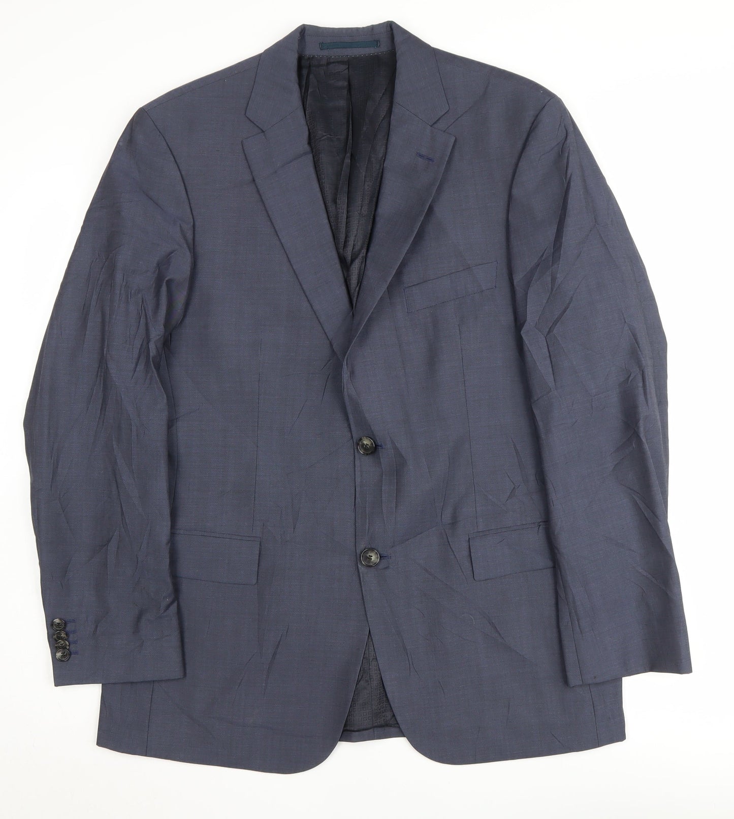 Mens UK Size 40 HUGO BOSS Regular Blue Suit Jacket