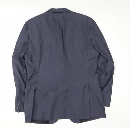 Mens UK Size 40 HUGO BOSS Regular Blue Suit Jacket