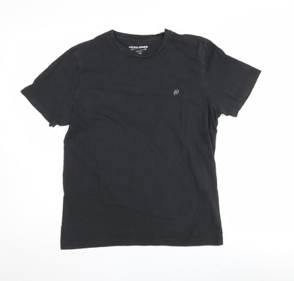 Mens UK Size XS JACK & JONES Black  T-Shirt