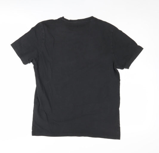 Mens UK Size XS JACK & JONES Black  T-Shirt
