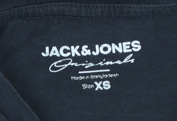 Mens UK Size XS JACK & JONES Black  T-Shirt