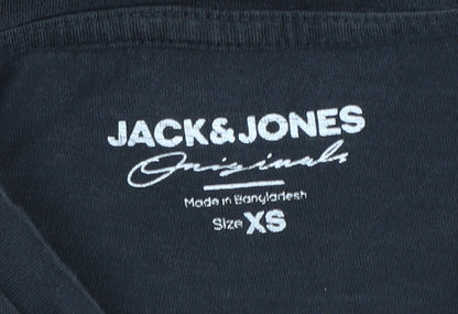 Mens UK Size XS JACK & JONES Black  T-Shirt