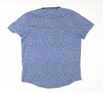 Abercrombie & Fitch Unisex Blue Floral T-Shirt L