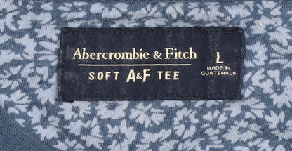 Abercrombie & Fitch Unisex Blue Floral T-Shirt L