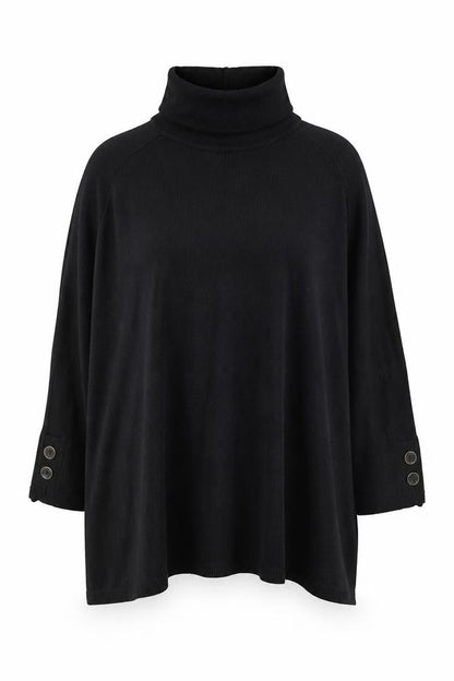Womens UK Size S Ted Baker Black Cape Jumper
