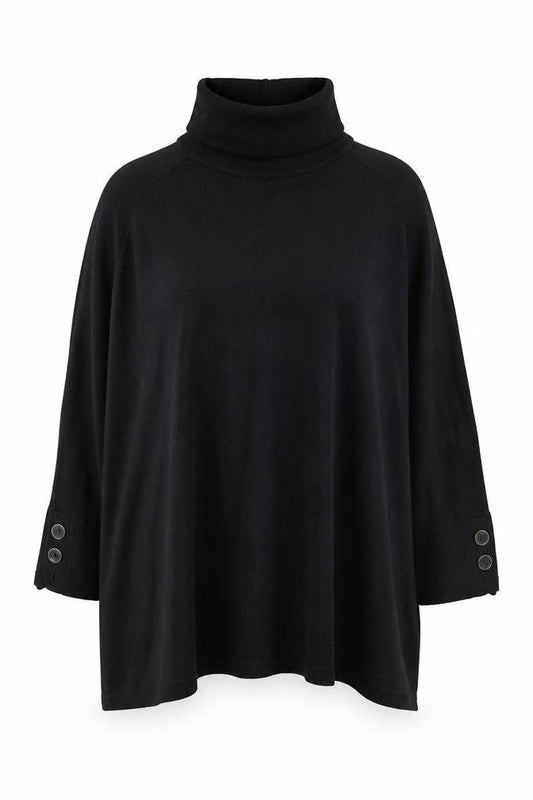 Womens UK Size S Ted Baker Black Cape Jumper