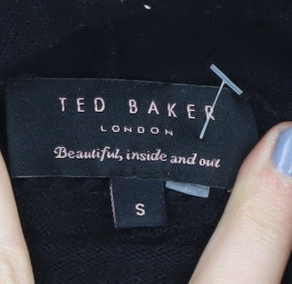 Womens UK Size S Ted Baker Black Cape Jumper