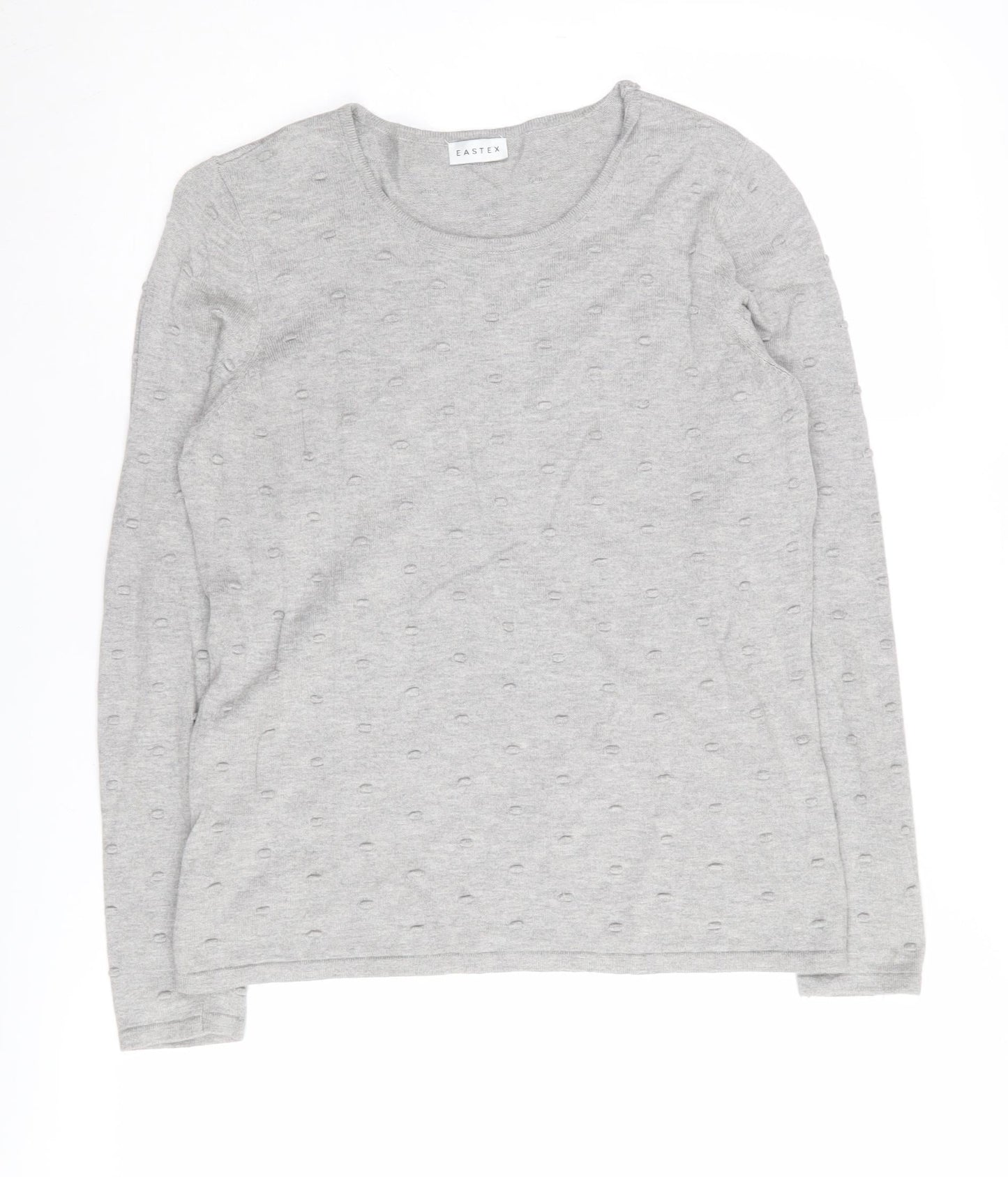 Eastex Women's Grey Round Neck Pullover Jumper Size 10