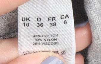 Eastex Women's Grey Round Neck Pullover Jumper Size 10