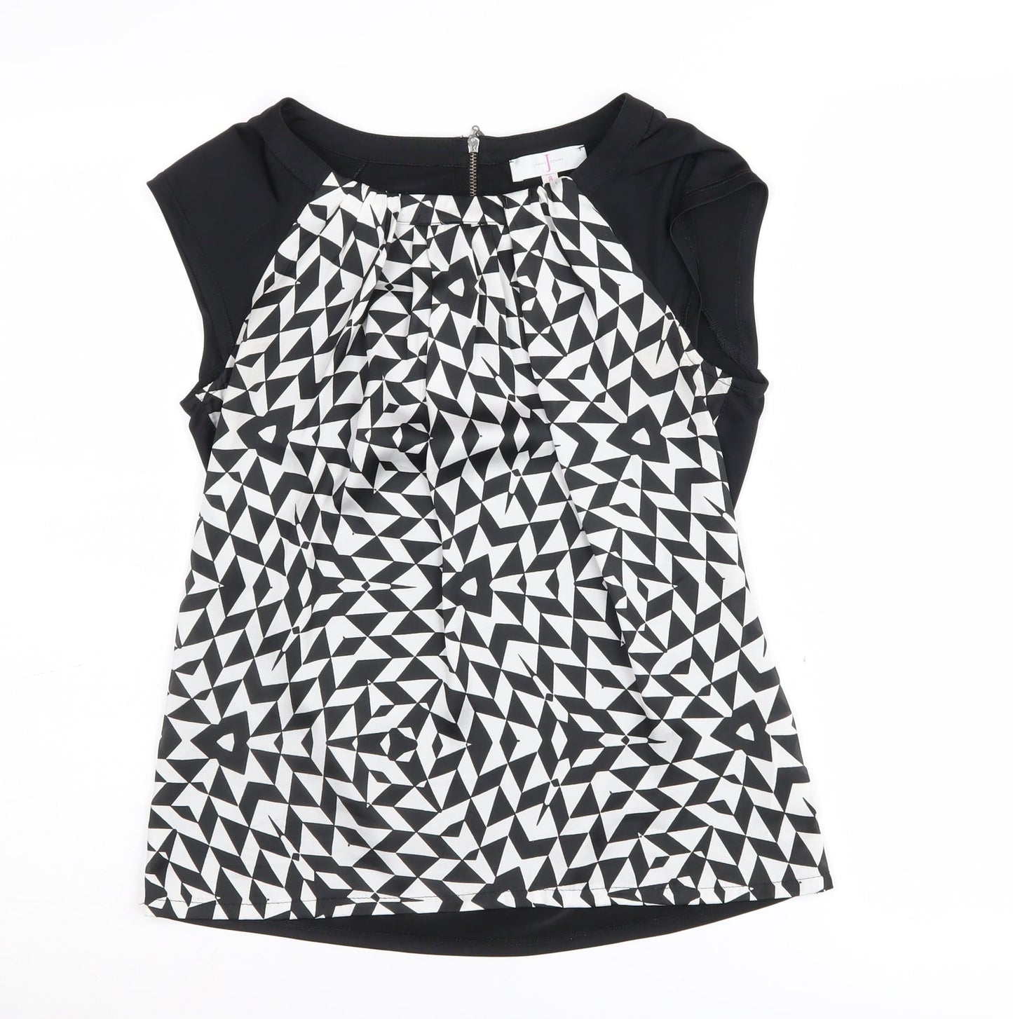 Jasper Conran Women's Black Geometric Tunic Blouse, Size 8