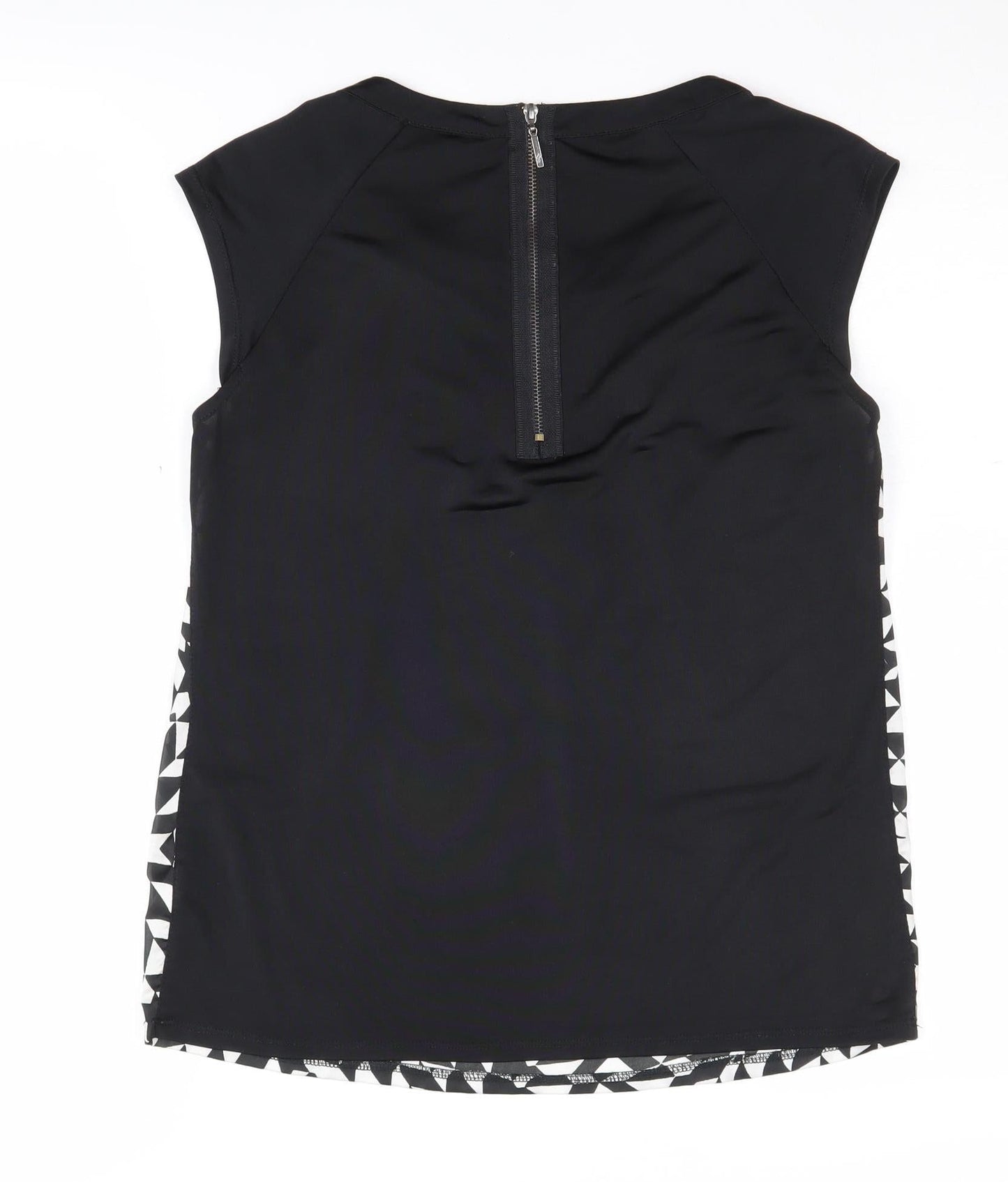 Jasper Conran Women's Black Geometric Tunic Blouse, Size 8