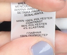 Jasper Conran Women's Black Geometric Tunic Blouse, Size 8