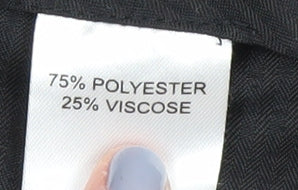 ONESIXFIVE Men's Black Slim Fit Dress Pants 32L