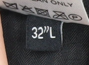 ONESIXFIVE Men's Black Slim Fit Dress Pants 32L