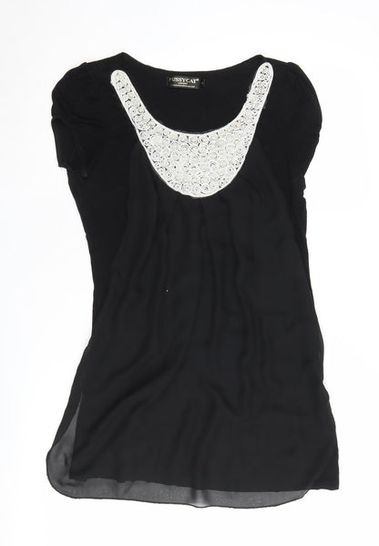 Womens UK Size M Pussycat London Black  Blouse