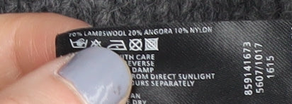 Jasper Conran Women's Grey Cardigan, Size 12, Cable-Knit High Neck