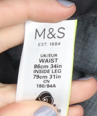 Marks and Spencer Men's Grey Dress Pants, 34