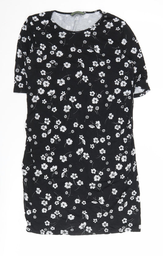 Blooming Marvellous Women's Black Floral Shift Dress Size 14