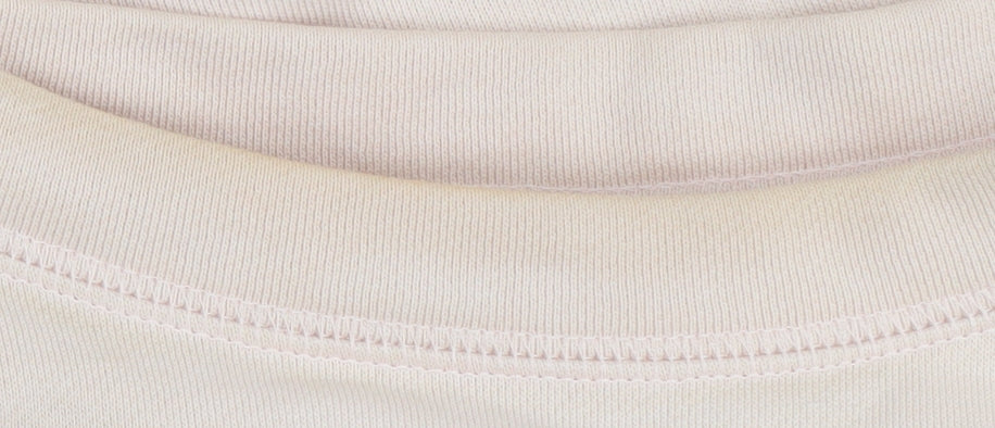 COS Women's Beige Shift Dress S, Casual Cotton Jersey