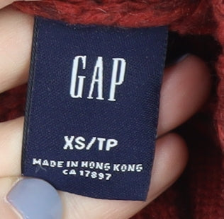 GAP Women's Red Chunky-Knit Cardigan XS