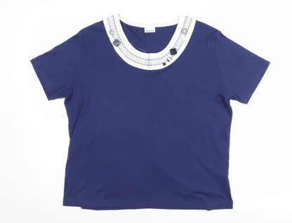 Womens UK Size XL Damart Blue  T-Shirt