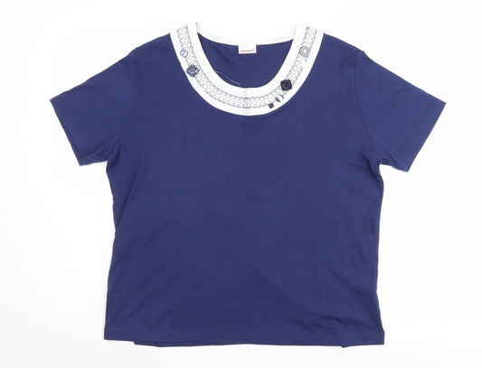 Womens UK Size XL Damart Blue  T-Shirt