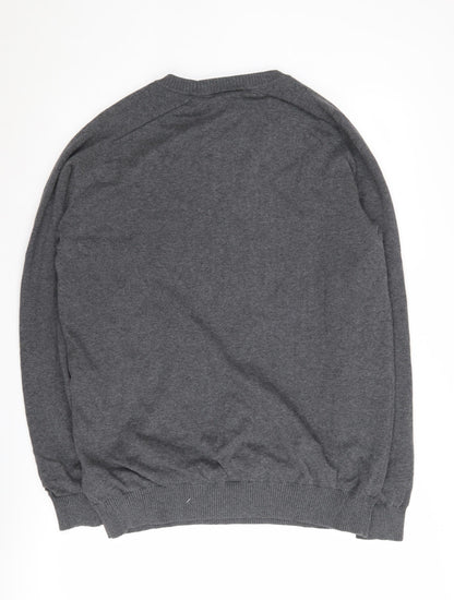 Dunlop Sport Men's Grey Cotton Pullover Jumper - L