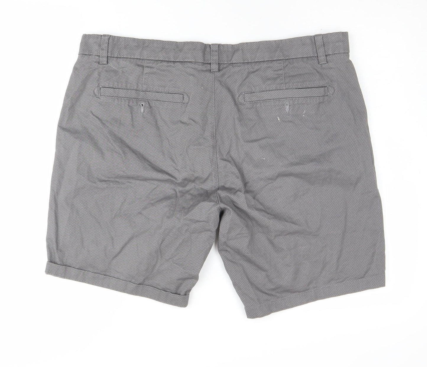 Next Men's Grey Chino Shorts - Size 38, Casual Style