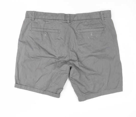 Next Men's Grey Chino Shorts - Size 38, Casual Style