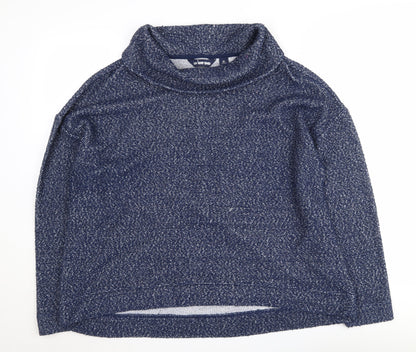 Lands' End Women's Blue Cowl Neck Pullover Jumper, Size 18