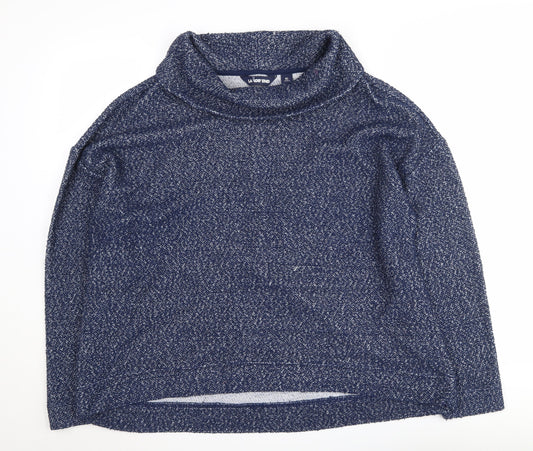 Lands' End Women's Blue Cowl Neck Pullover Jumper, Size 18