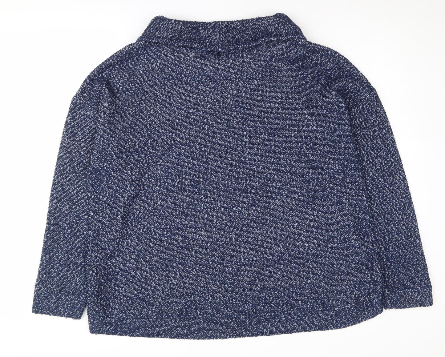 Lands' End Women's Blue Cowl Neck Pullover Jumper, Size 18