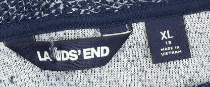 Lands' End Women's Blue Cowl Neck Pullover Jumper, Size 18