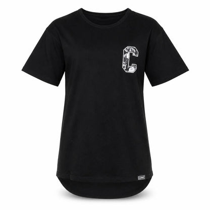 Front view of Carré Black unisex jersey t-shirt large