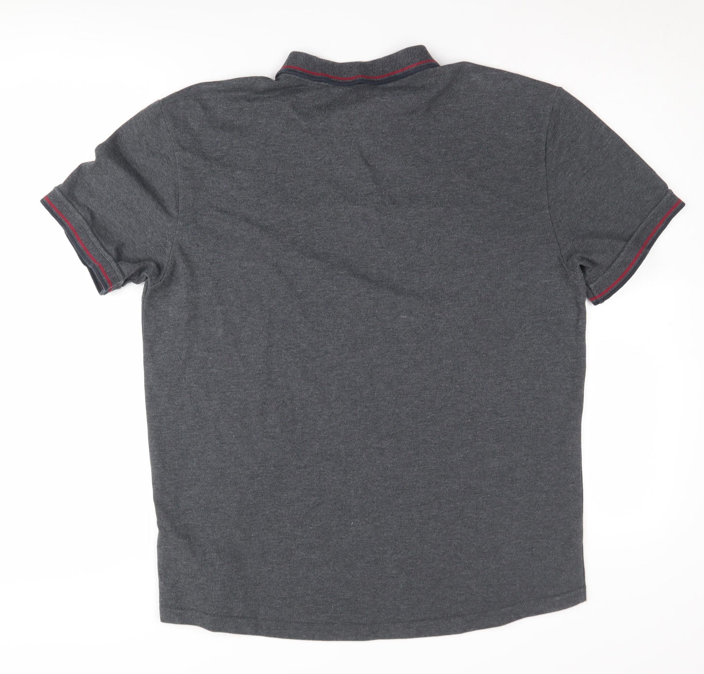 Firetrap Men's XL Grey Polo Shirt with Logo