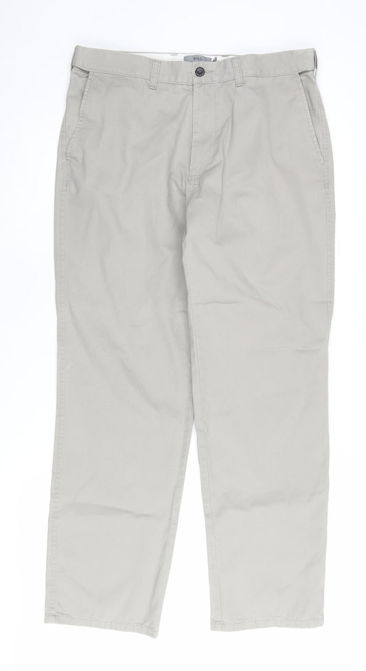 Marks and Spencer Men's Beige Chino Trousers 34L