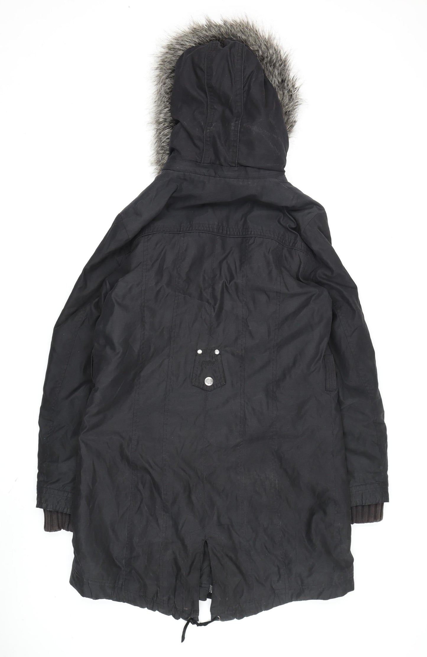 Womens UK Size M Marks and Spencer Black Parka Coat