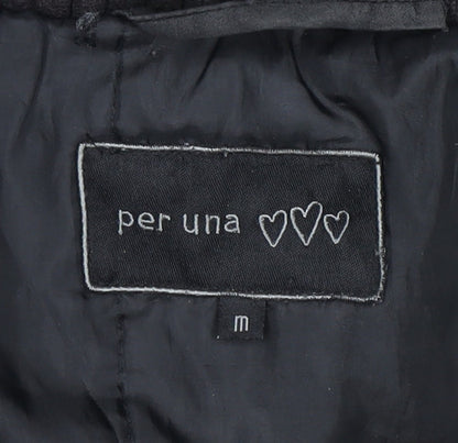 Womens UK Size M Marks and Spencer Black Parka Coat