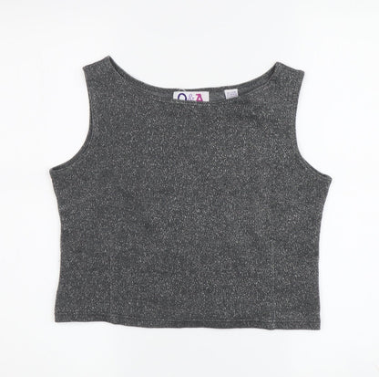 Q&A Women's Grey Tank Top, Sleeveless Medium