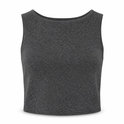 Q&A Women's Grey Tank Top, Sleeveless Medium