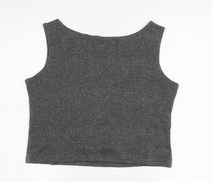 Q&A Women's Grey Tank Top, Sleeveless Medium