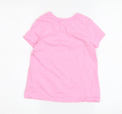 PUMA Girls Pink T-Shirt, 7-8 Years, Short Sleeve, Activewear