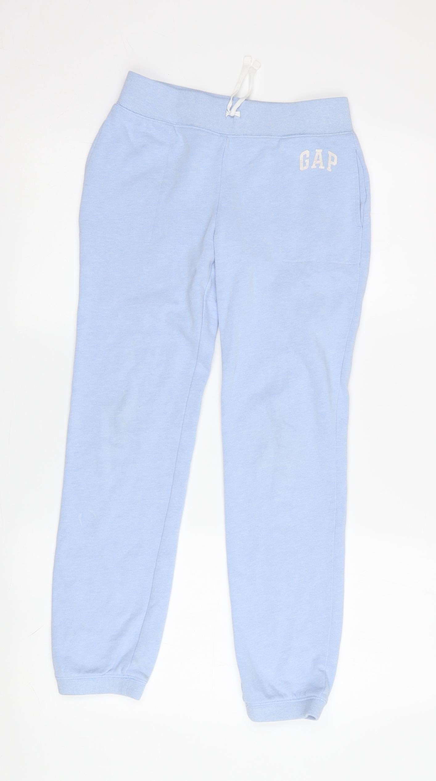 Gap Girls Blue Jogger Trousers, Size 10 Years, Cotton Blend