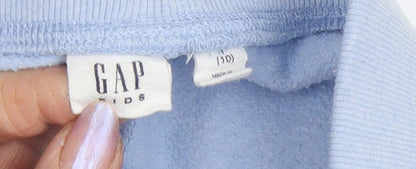 Gap Girls Blue Jogger Trousers, Size 10 Years, Cotton Blend