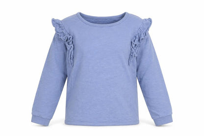 Front view of John Lewis girls’ blue pullover sweatshirt -, size 11, years