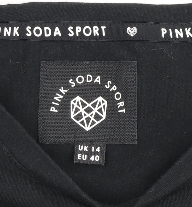 Pink Soda Sport Women's Black Cropped Tank Size 14