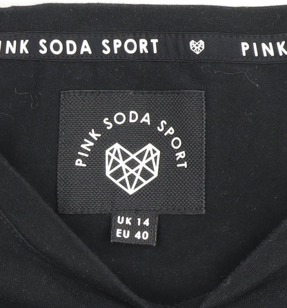 Pink Soda Sport Women's Black Cropped Tank Size 14